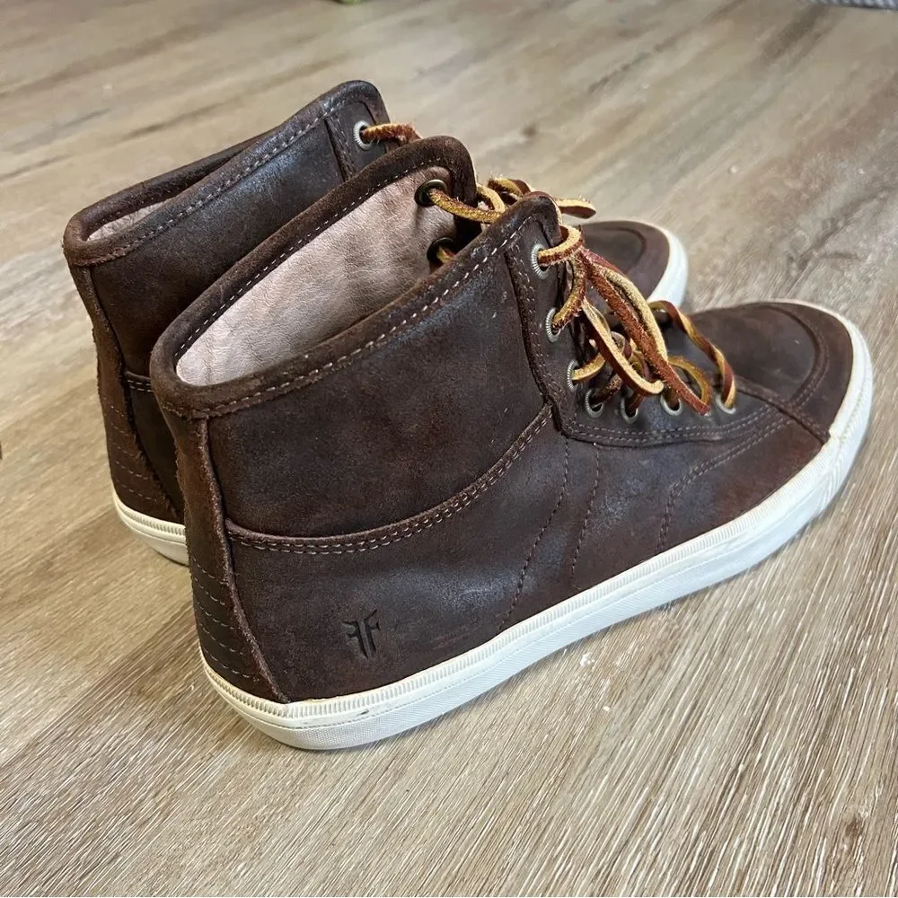 FRYE Mid-Top Brown Suede Sneaker Shoes